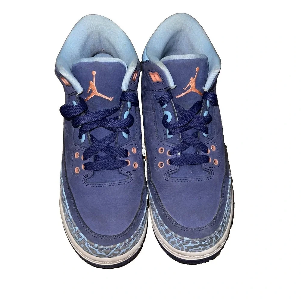 2016 Nike Air Jordan 3 Retro GS Purple Dust Blue Lagoon Size 4 Youth Girls Boys